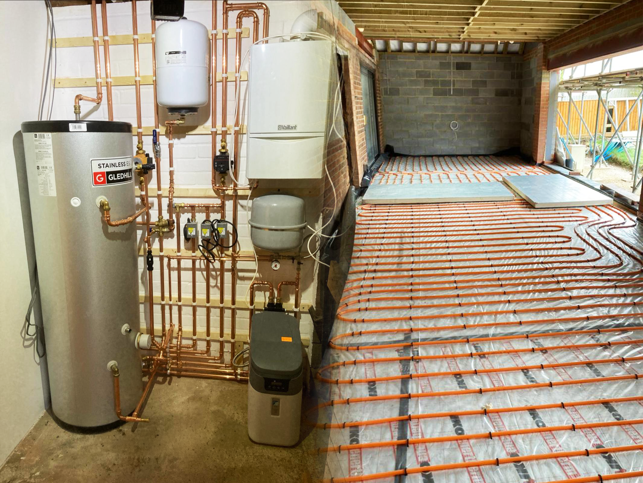 Domestic boiler and heating system